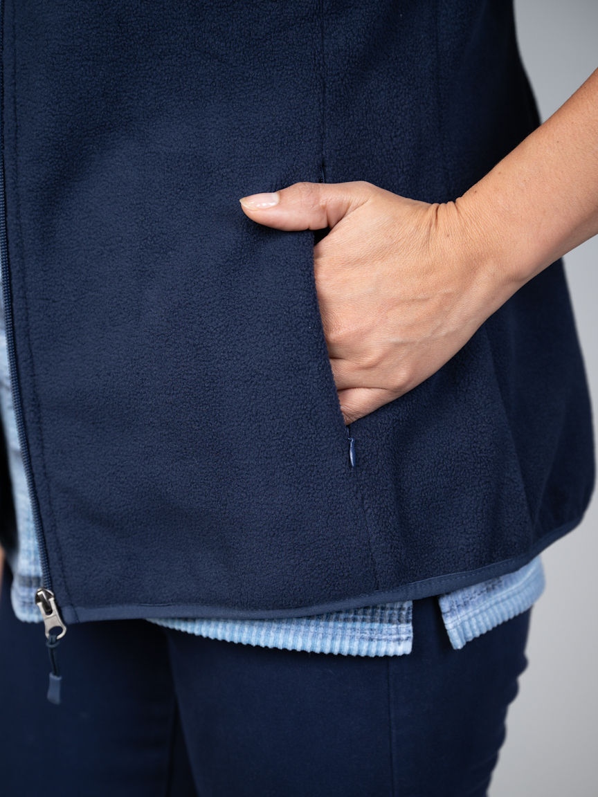 Fleece Zip-Up Vest Image 3
