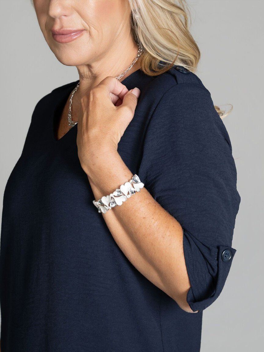 Air Flow Elbow Sleeve Top