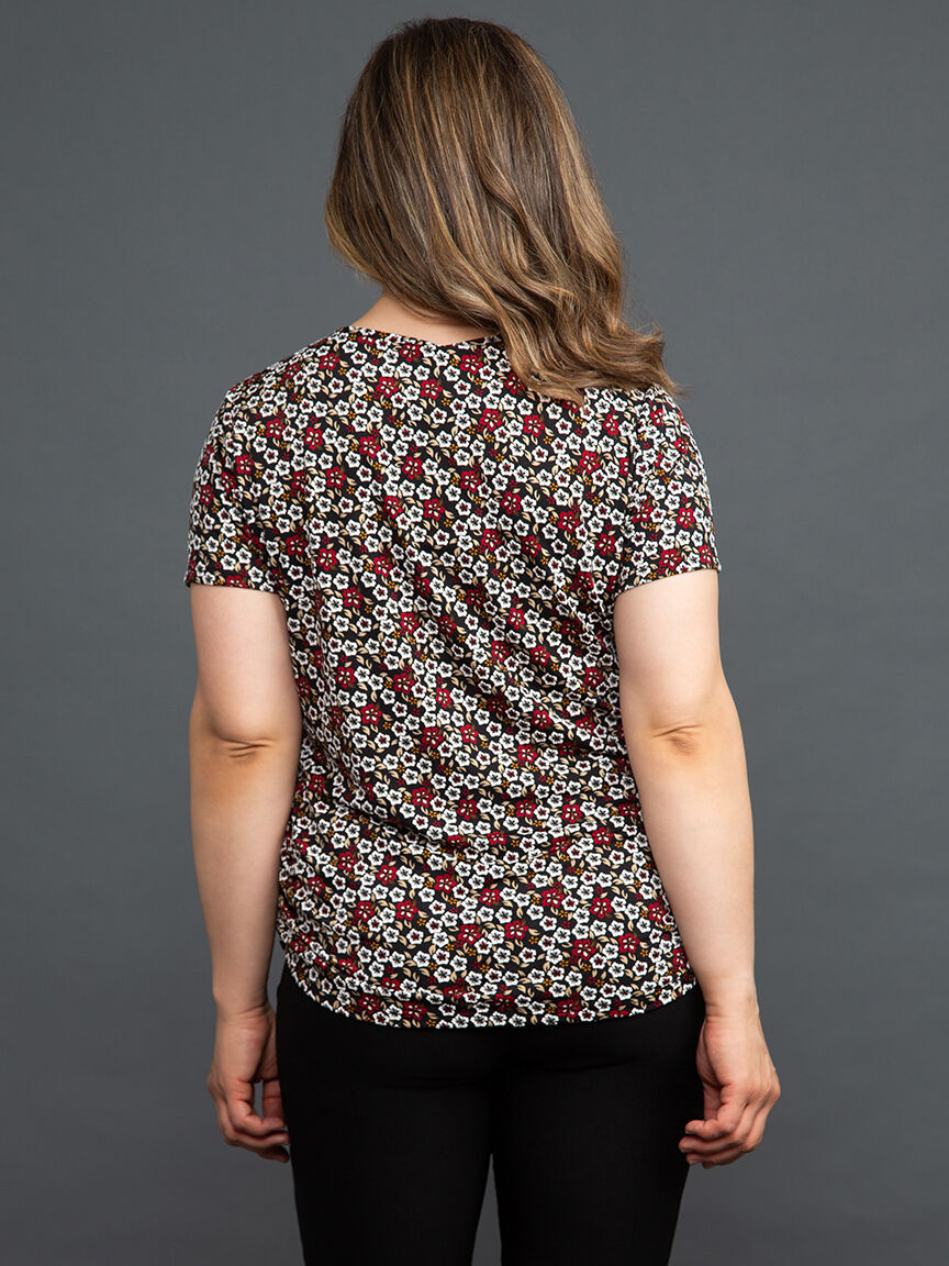Short Sleeve Keyhole Top Image 4