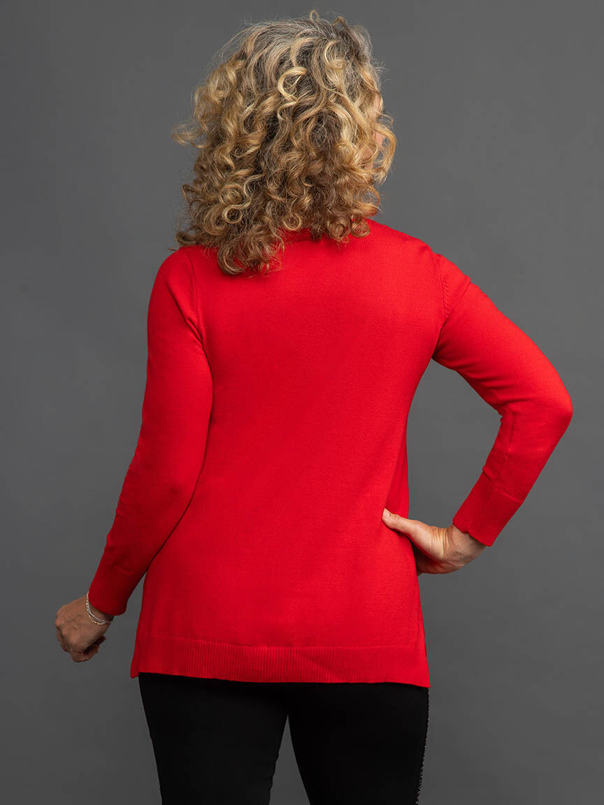 Long Sleeve Top with Matching Scarf Image 5
