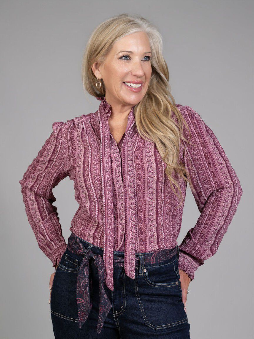 Sandrine Tie Neck Blouse
