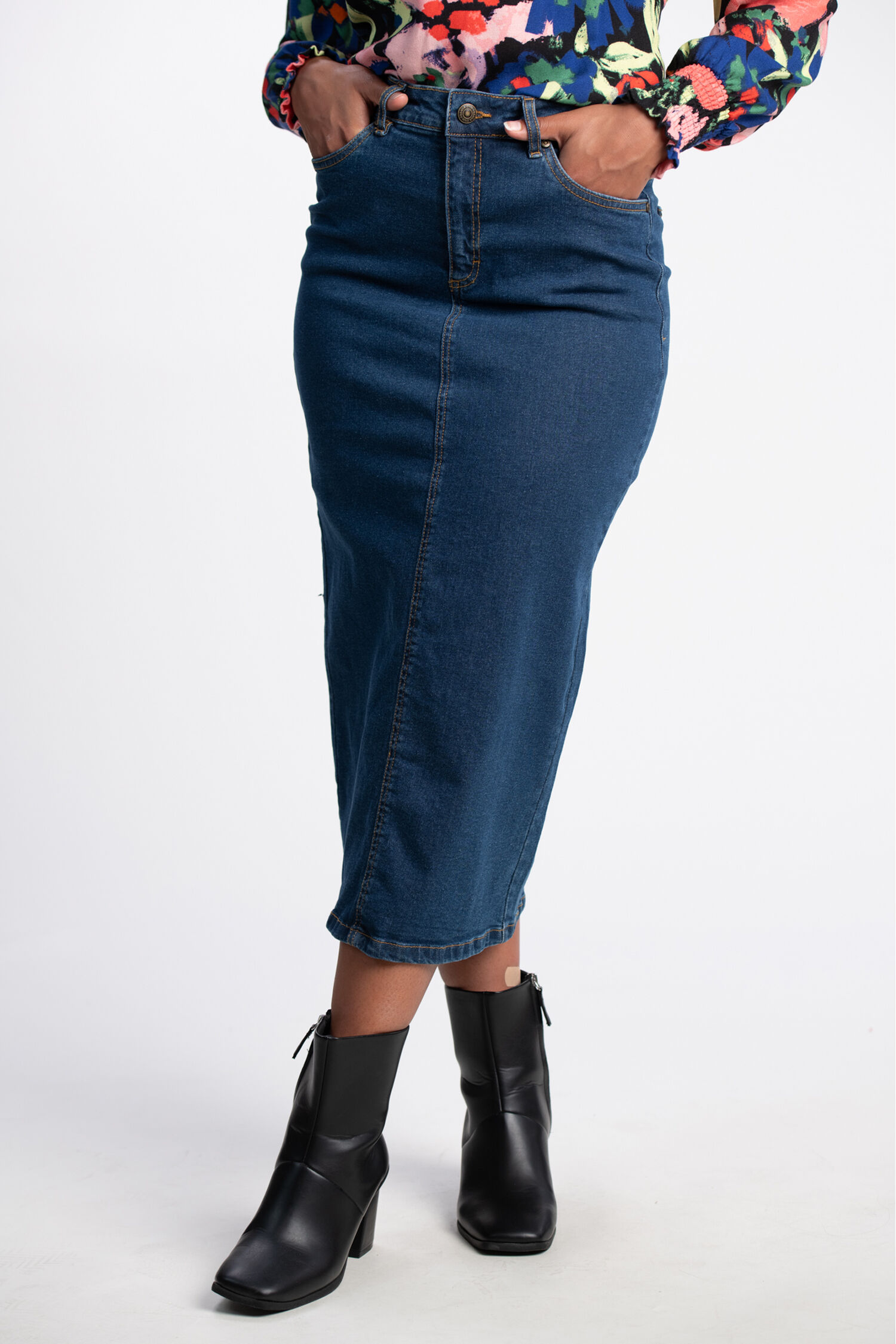 Long Denim Skirt  Image 2
