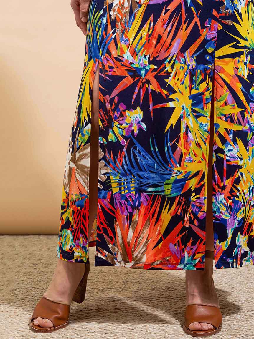 Vibrant Floral Maxi Dress Image 5