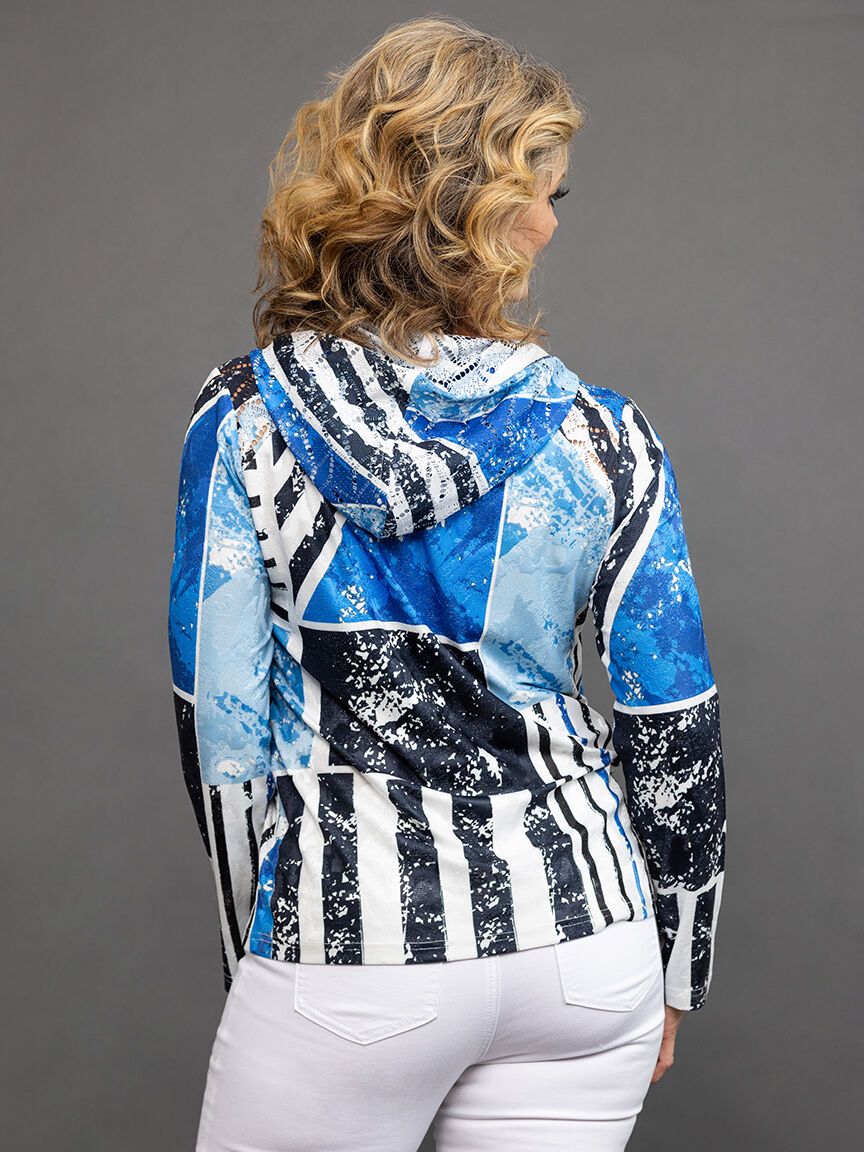 Long Sleeve Color Block Hoodie  Image 4