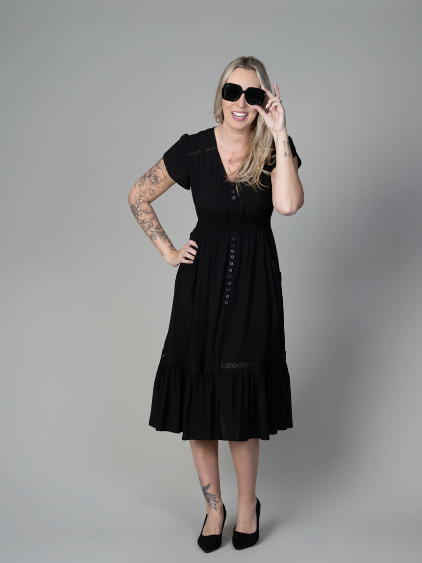 Short Sleeve Midi Dress