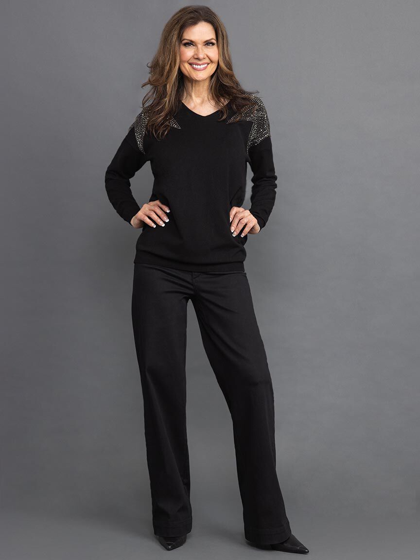 Star Studded Knit Sweater Image 1