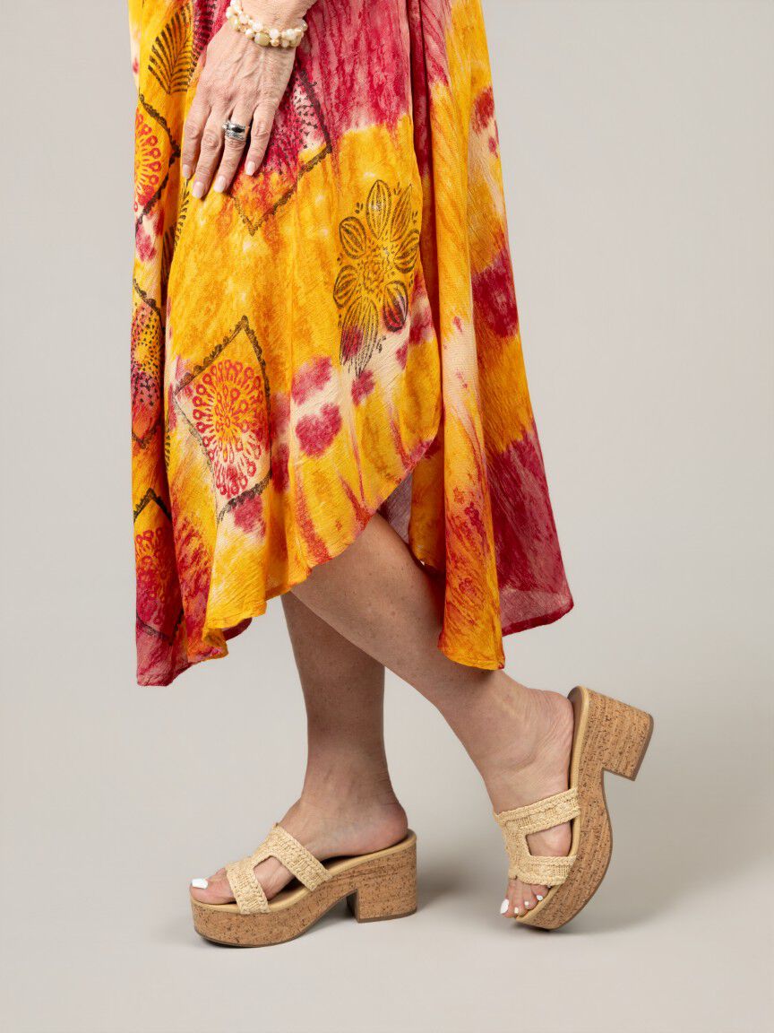 Flowy Sleeveless Tie Dye Dress