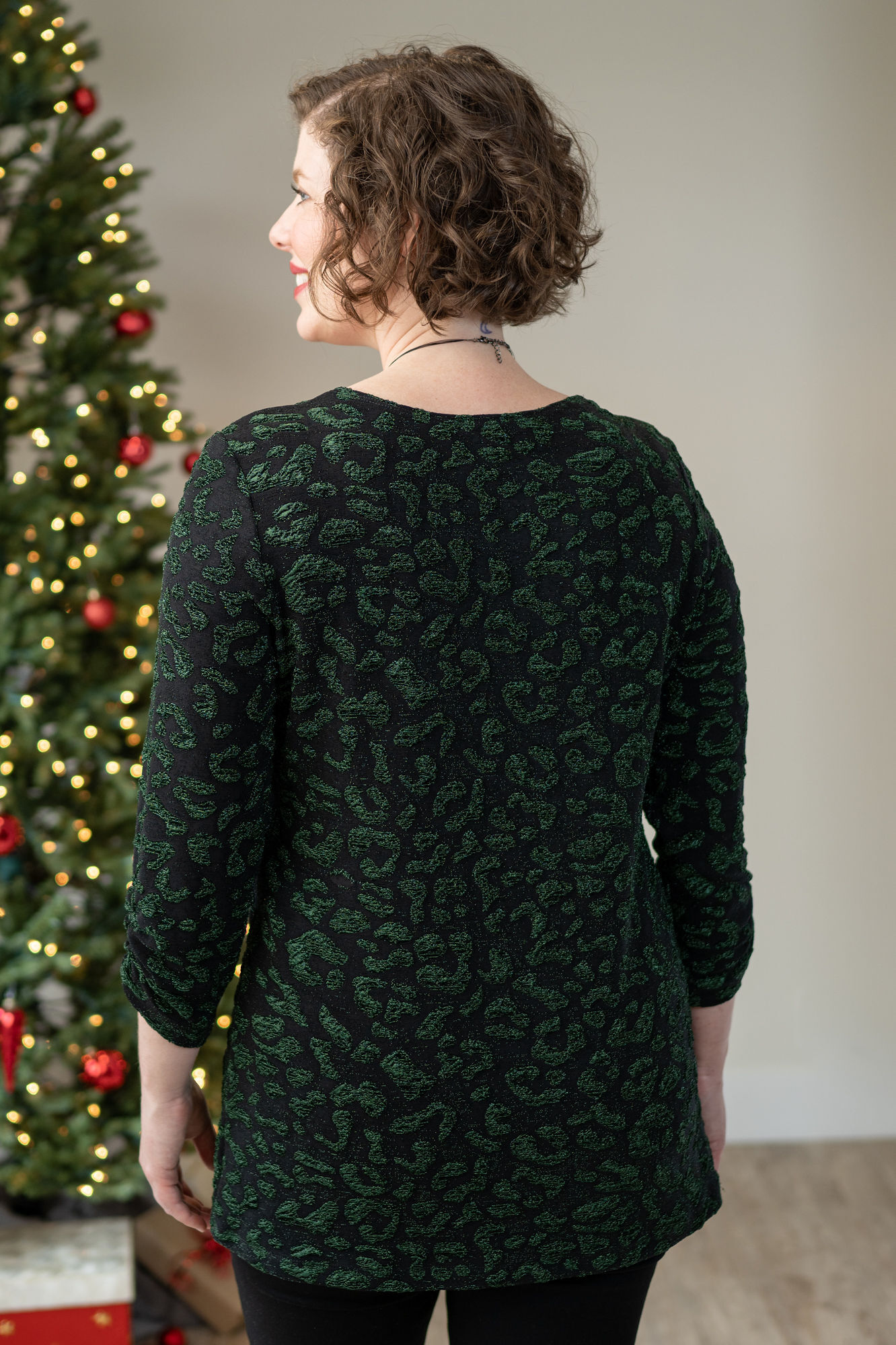 Sparkly Green Ruchin Shirt Image 2