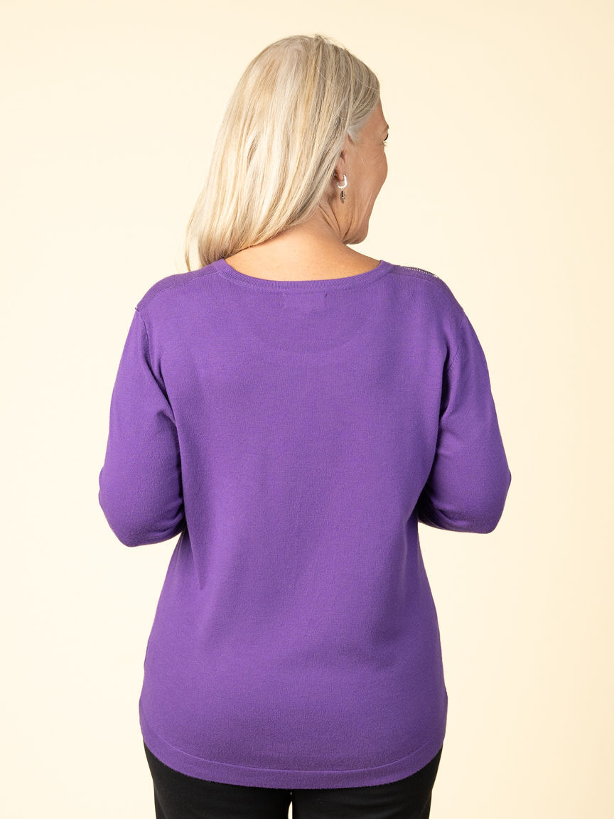 Long Sleeve Sweater With Hotfix Circle Bling Image 2