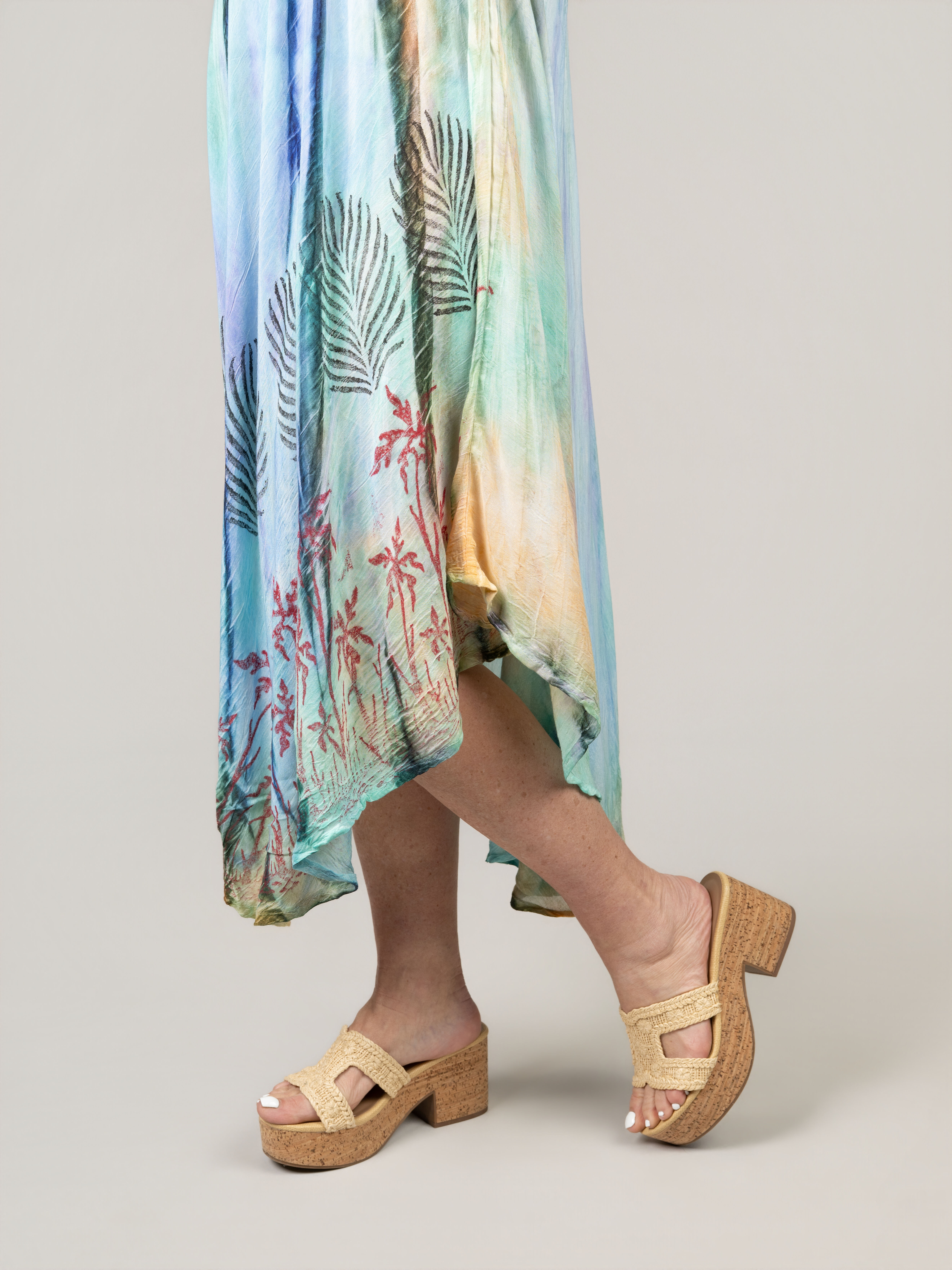 Sleeveless Tie Dye Midi Dress