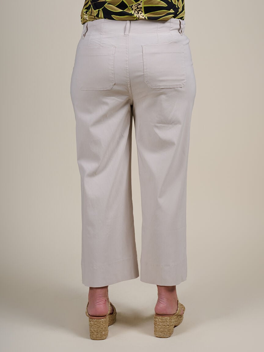 High Rise Twill Capri  Image 2