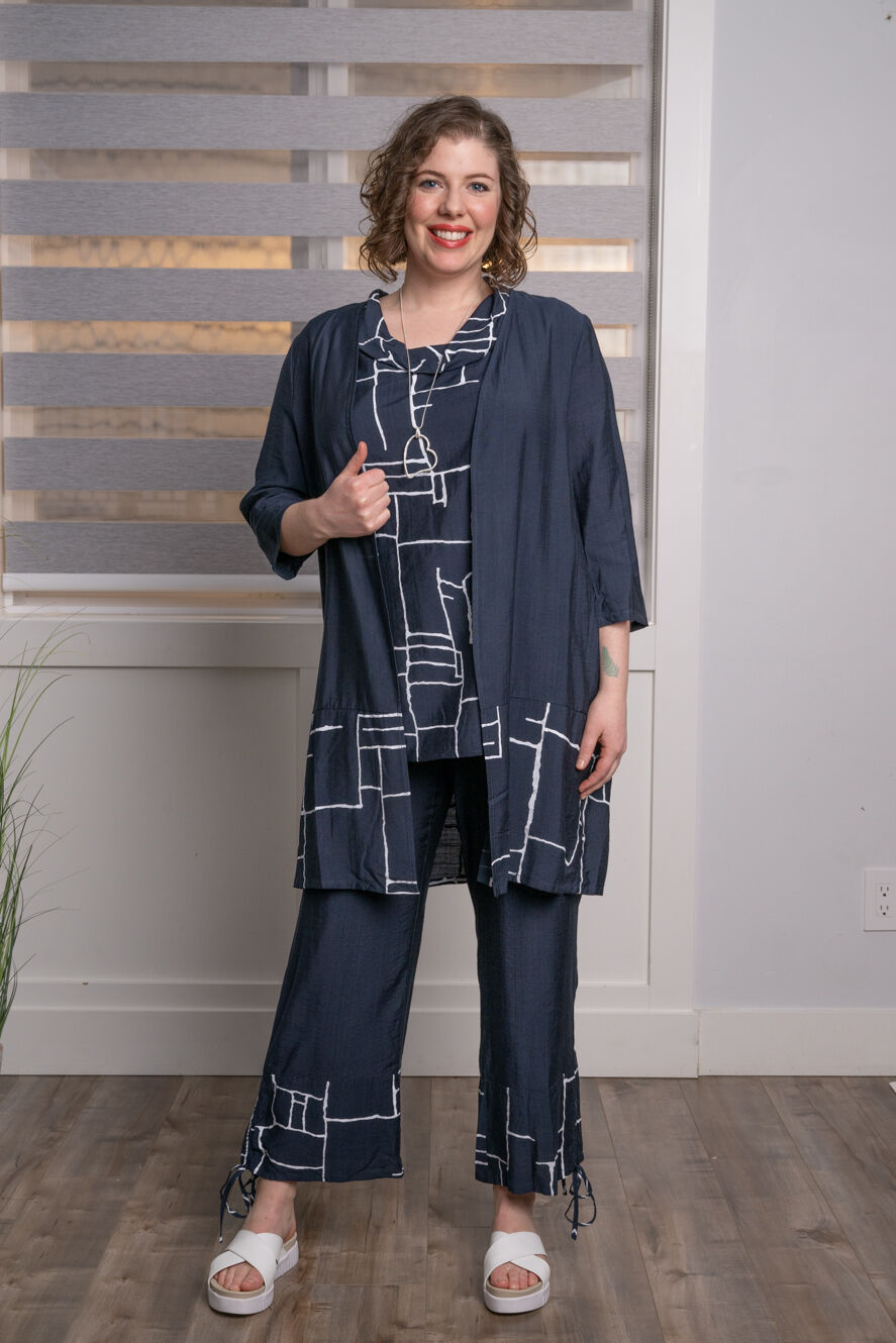 Wide Leg Geo Print Pant Image 3