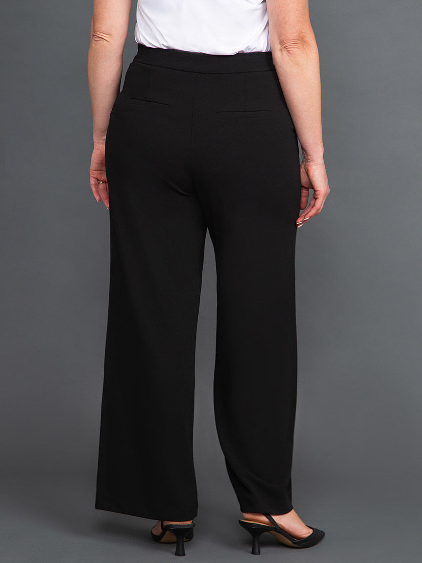 Crepe Knit Wide Leg Pant Image 4