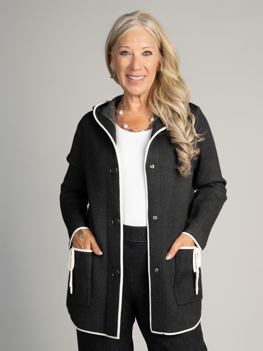 Long Sleeve Hooded Cardigan
