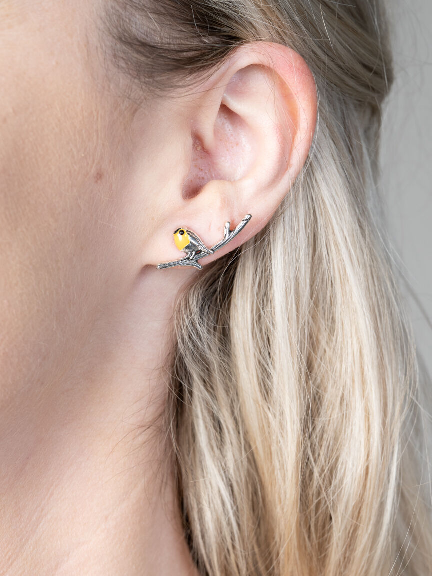 Bird on Branch Earrings