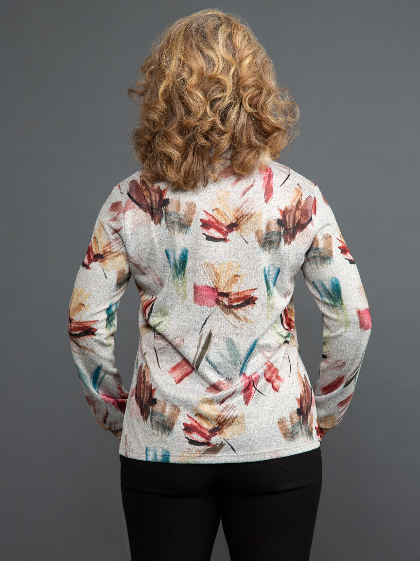 Long Sleeve Necktie Collar Top Image 4