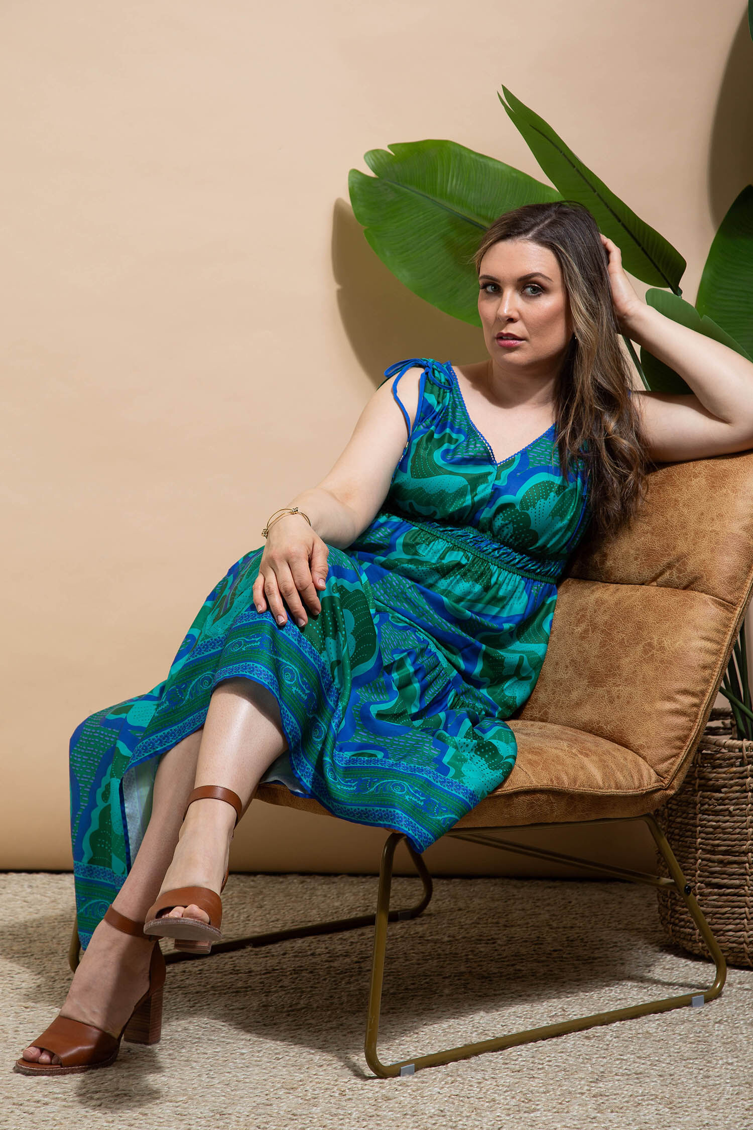 Vintage Print Maxi Dress Image 3