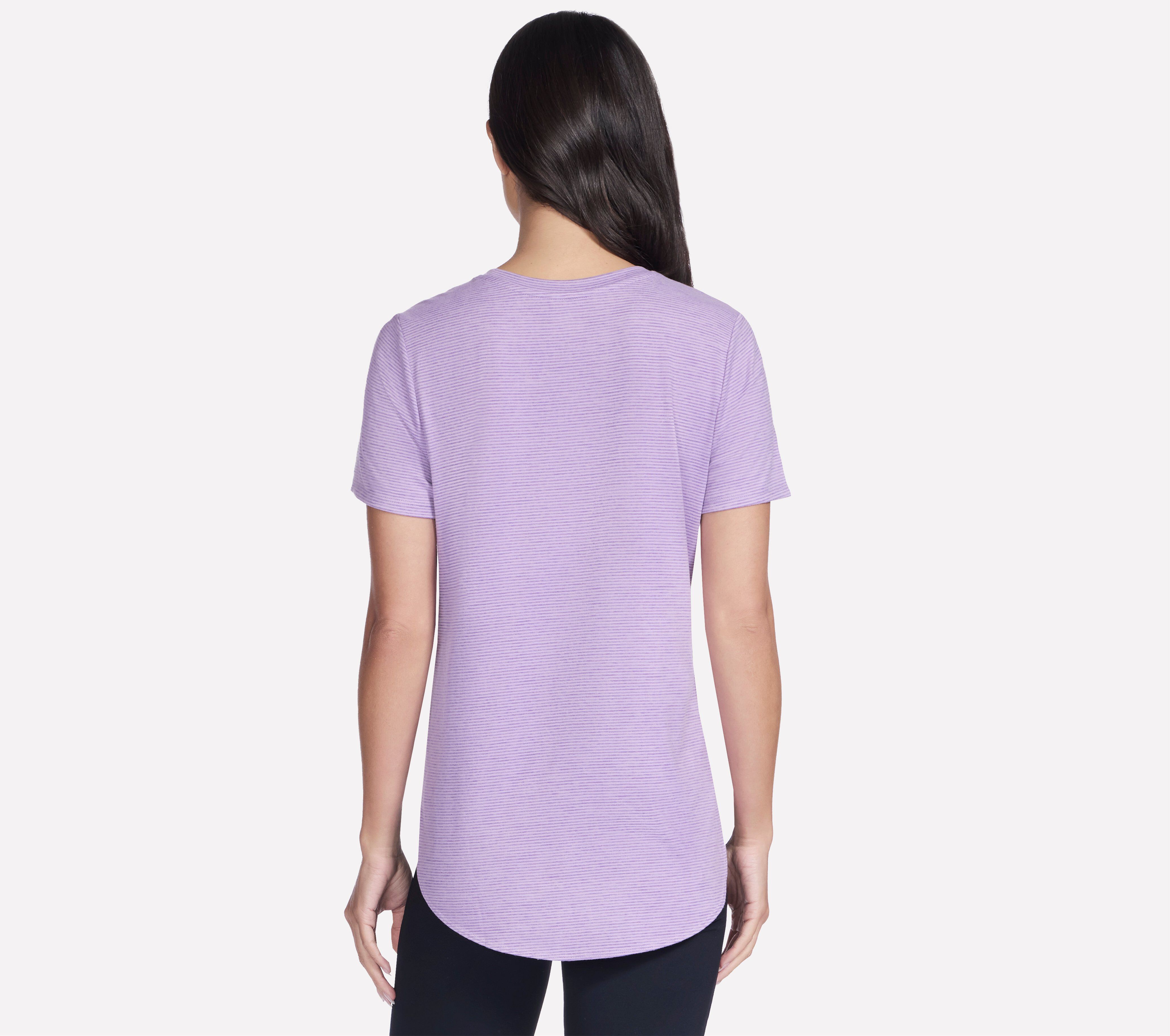 Short Sleeve GODRI Striped Top Image 2