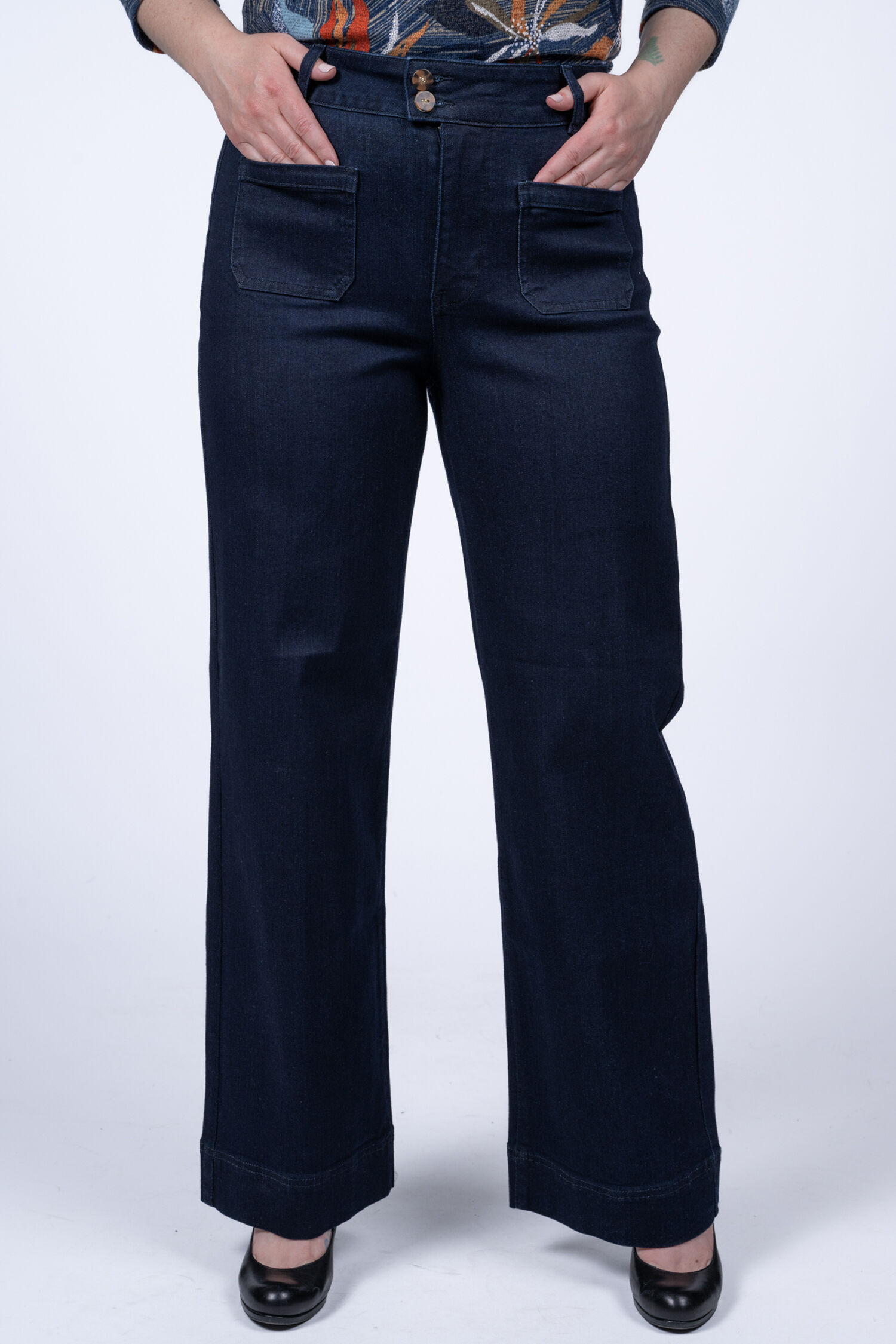 High-Waist Wide-Leg Jeans  Image 1