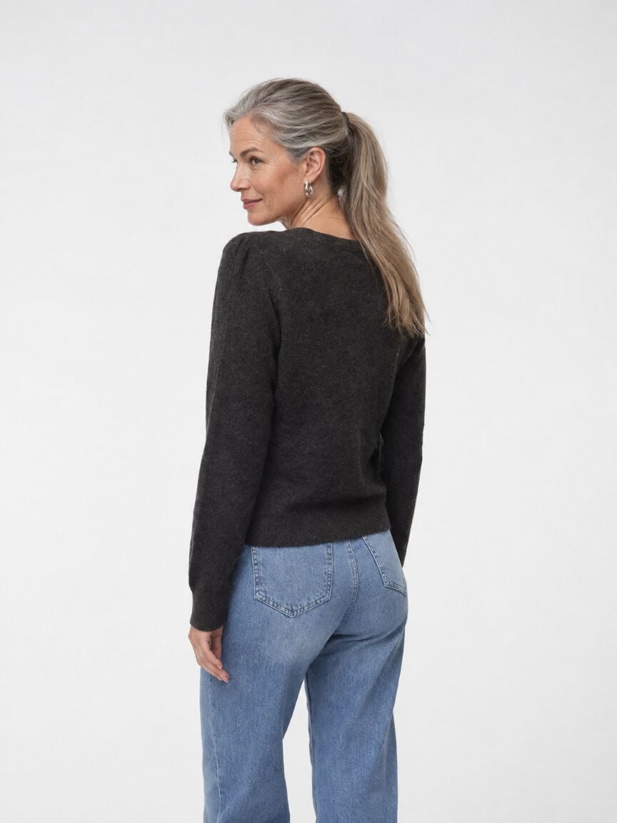 V-Neck Button Front Cardigan