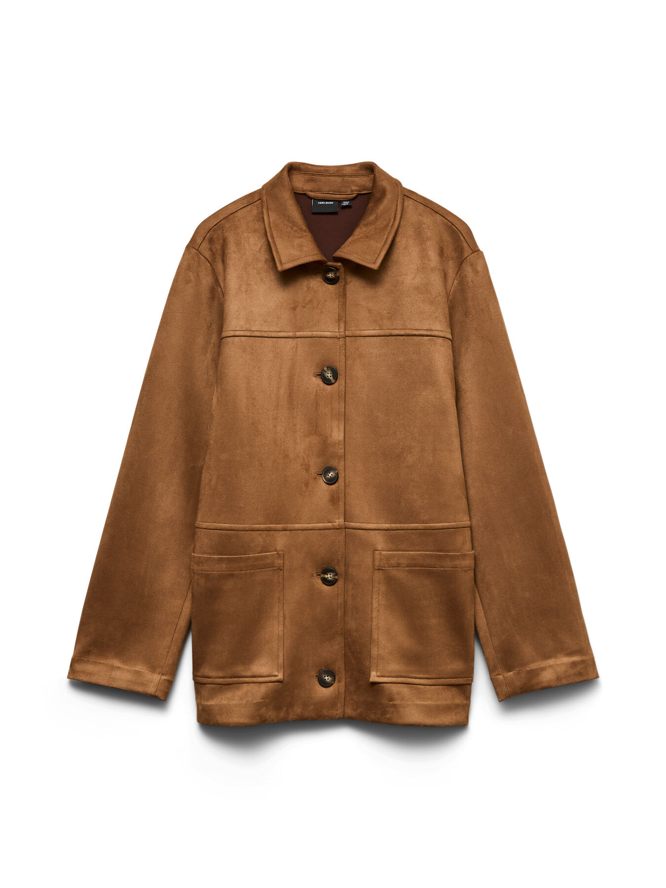 Longline Faux Suede Jacket