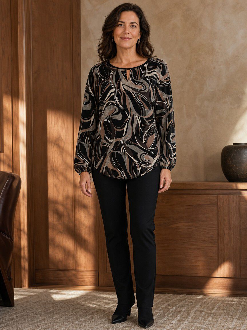 Pleather Neckline Top