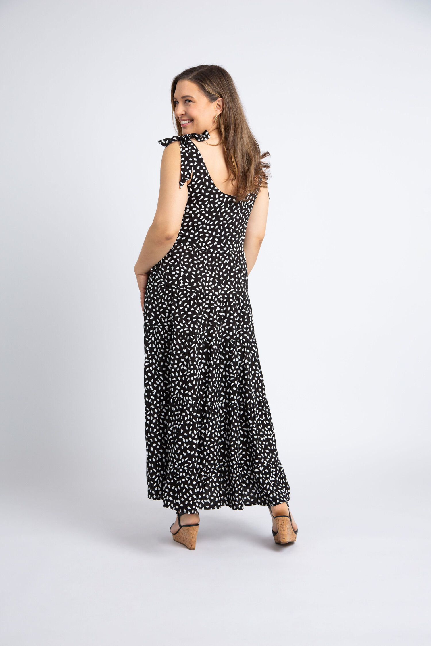 Ditsy Dot Maxi Dress Image 4