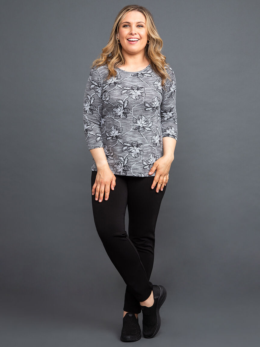 Long Sleeve Hatchi Knit Top Image 1