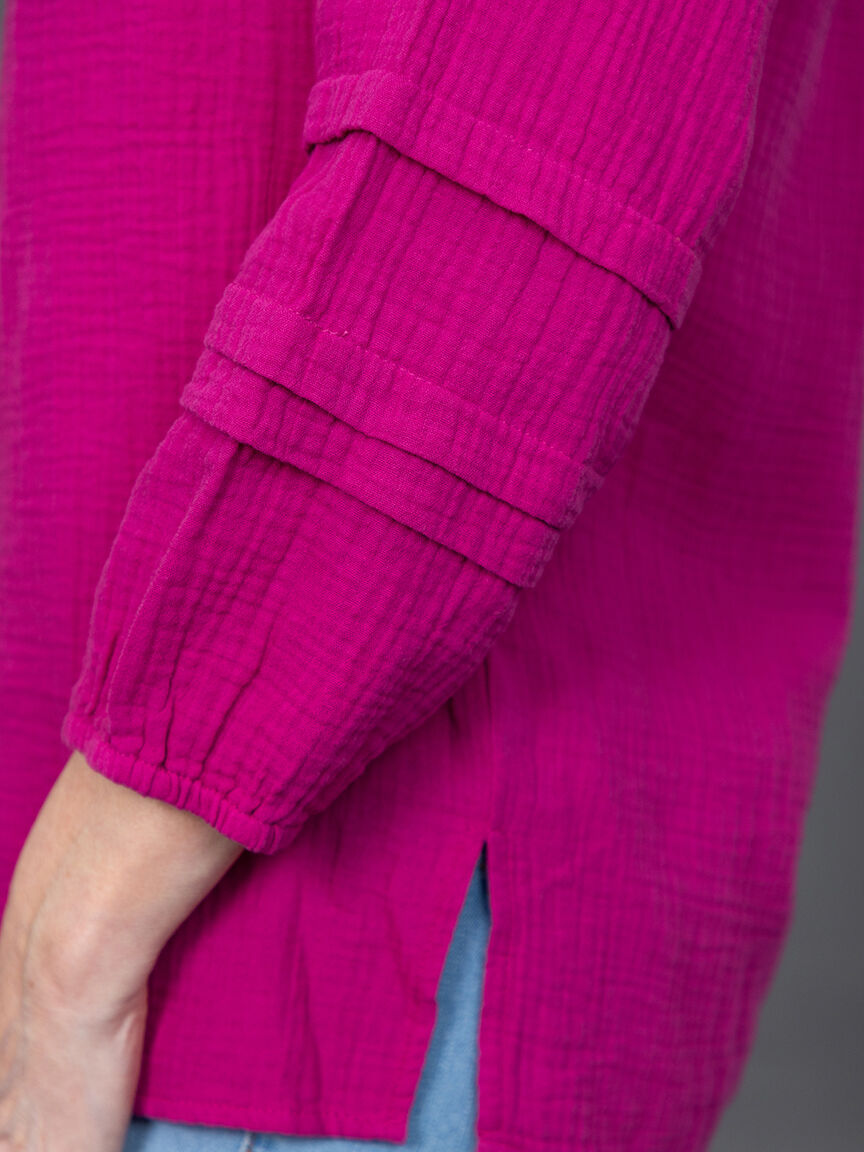 Cotton Gauze Convertible Off-Shoulder Top  Image 5