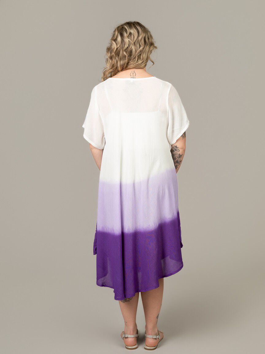 Short Sleeve Tie Dye Dress