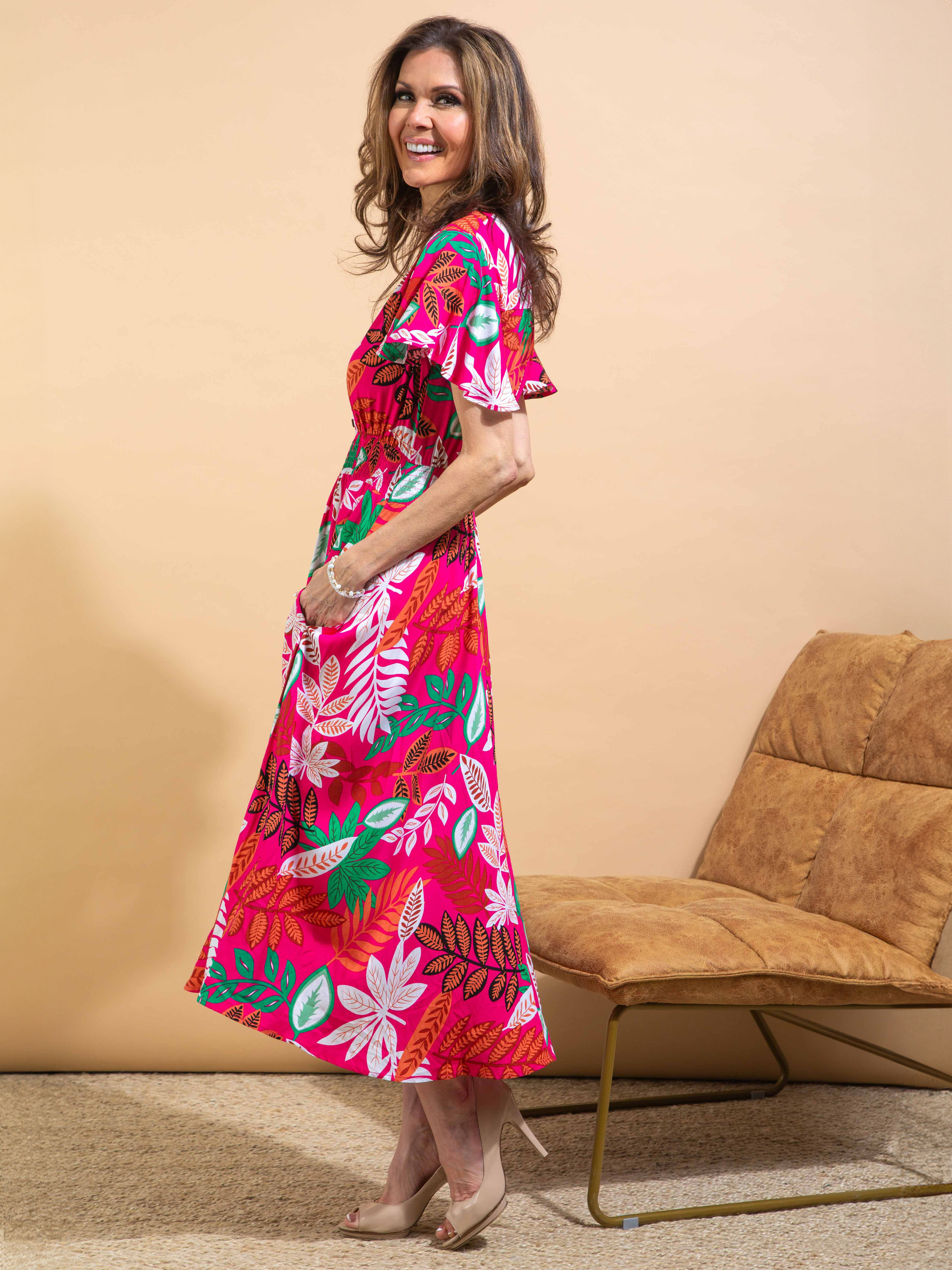Tropical Print Maxi Dress Image 2