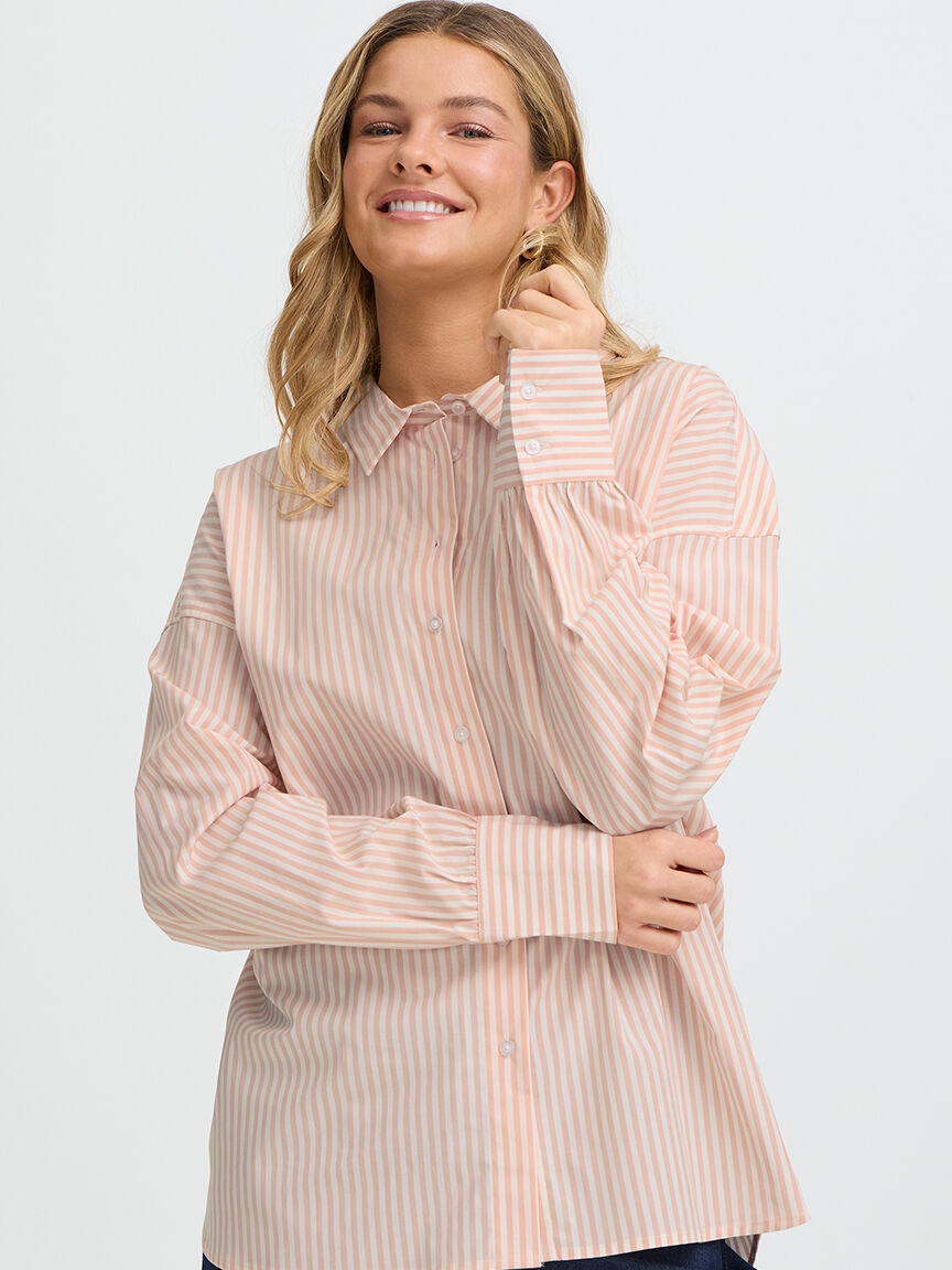 Long Sleeve Striped Blouse