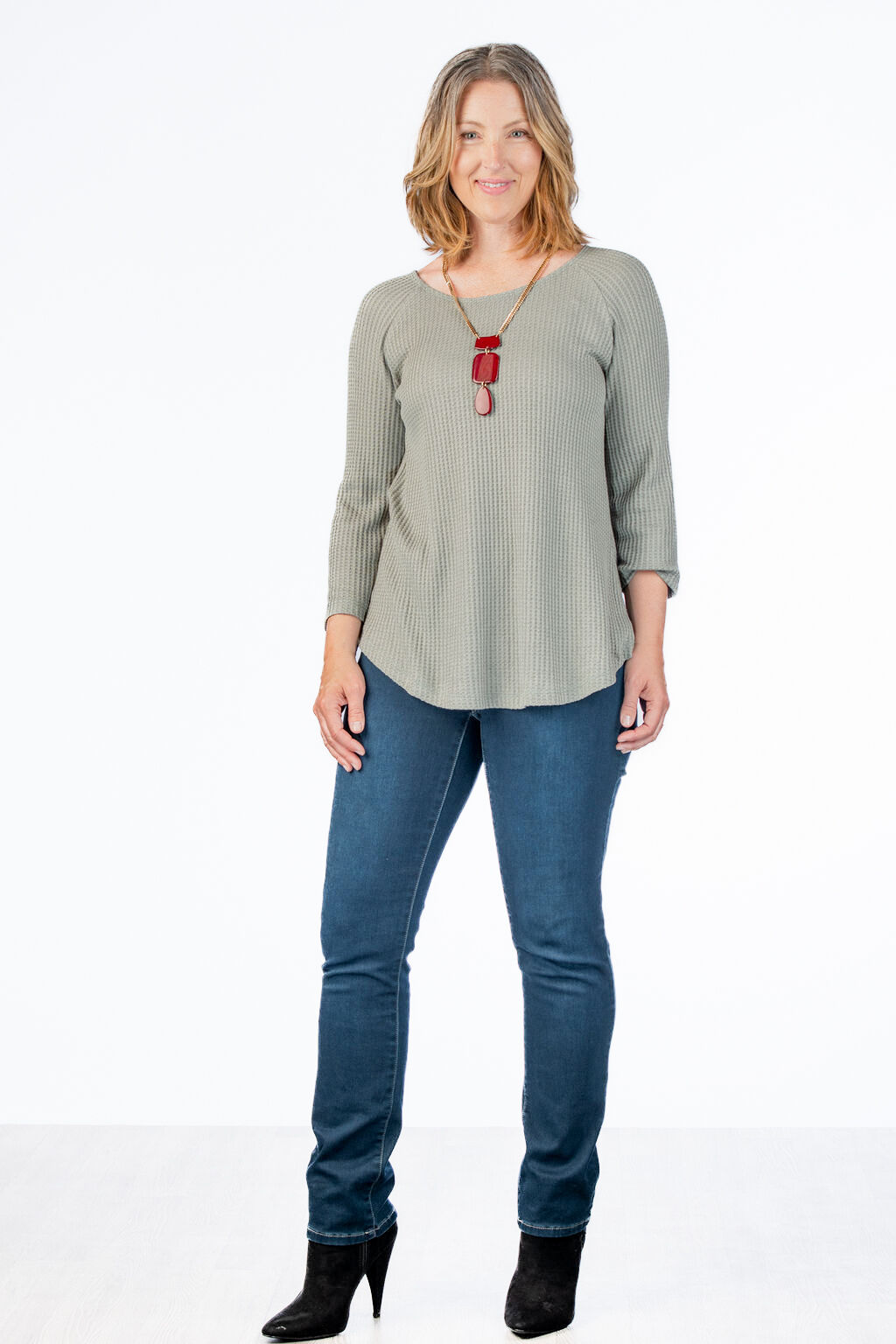 Raglan Waffle Top Image 3