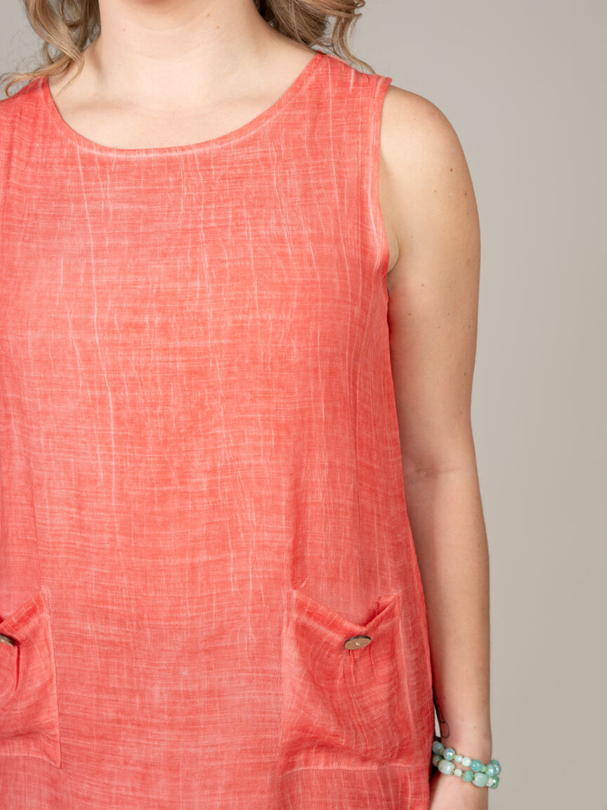 Flowy Asymmetrical Hem Dress With Pockets Image 3