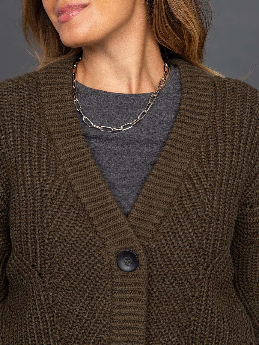 Long Sleeve Button-Up Cropped Cardigan Image 5