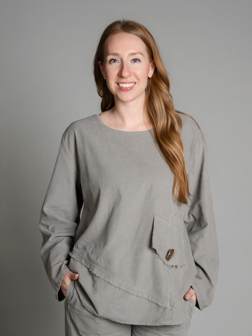 3/4 Sleeve Velvet Top