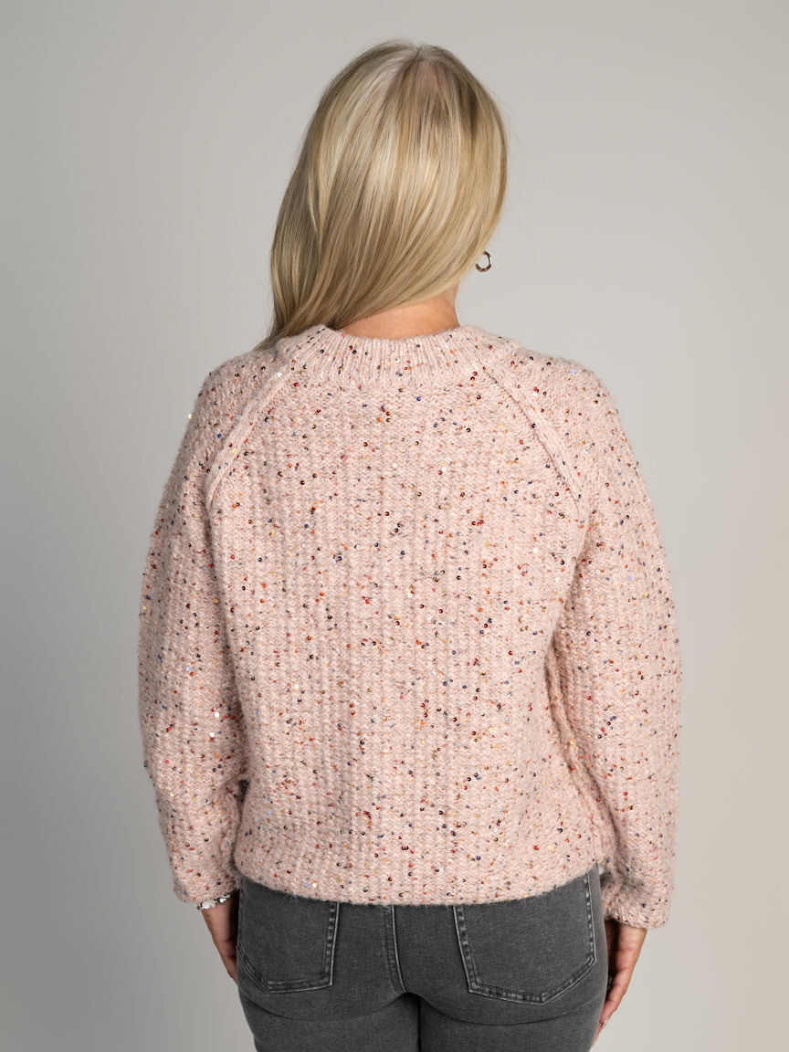 Tweed Knit Button-Front Cardigan