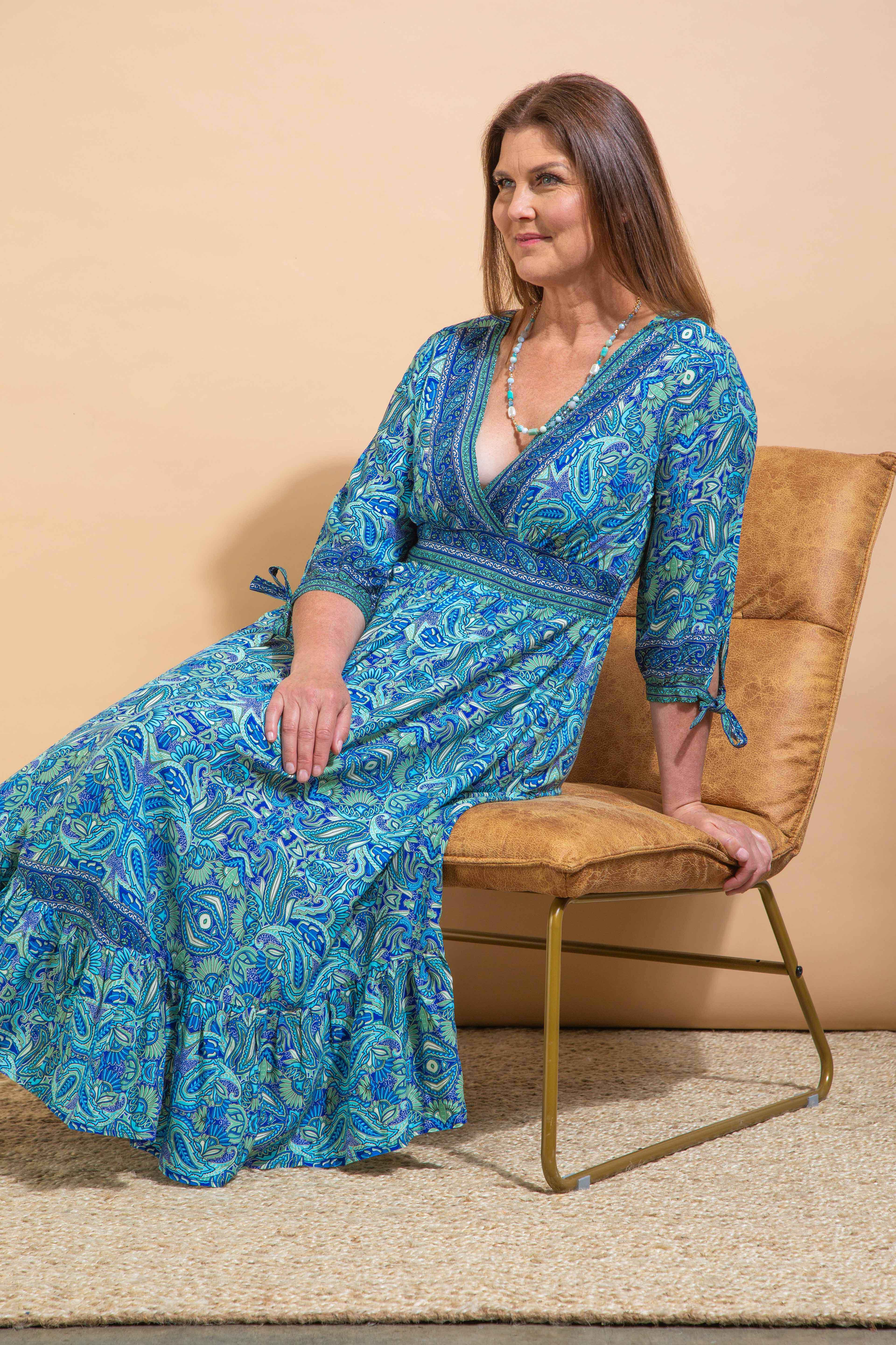 Surplice Neck Maxi Dress Image 4