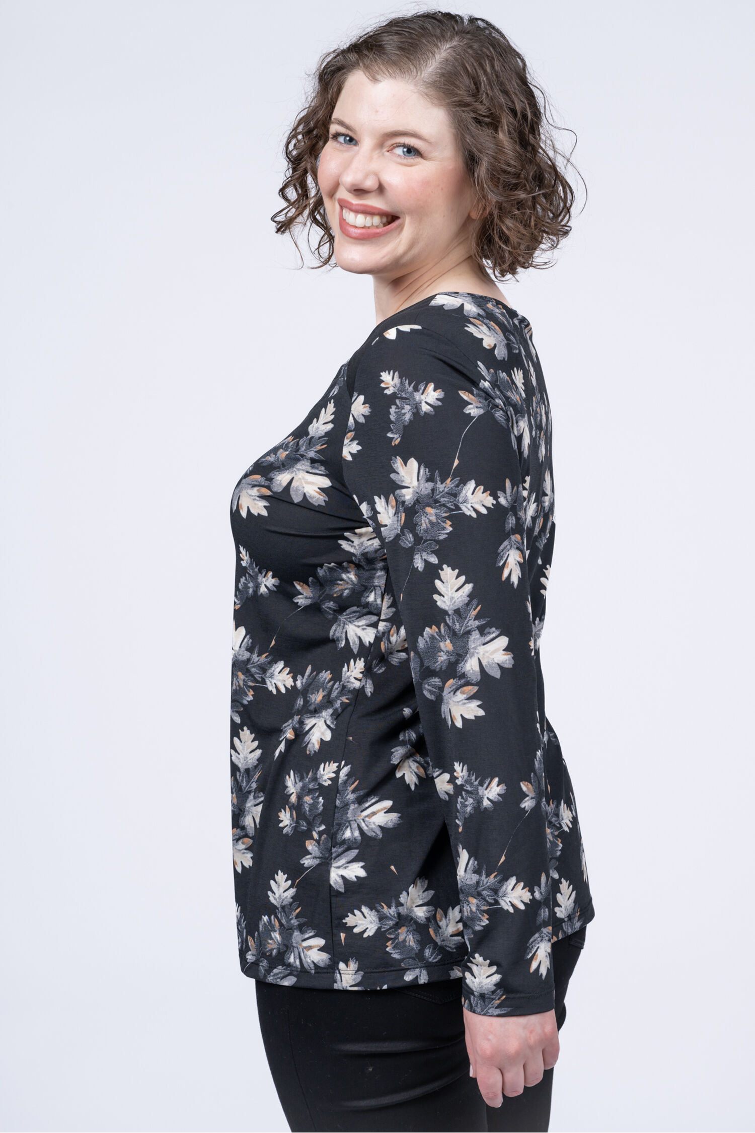 Long Sleeve Cross Neck Top  Image 2