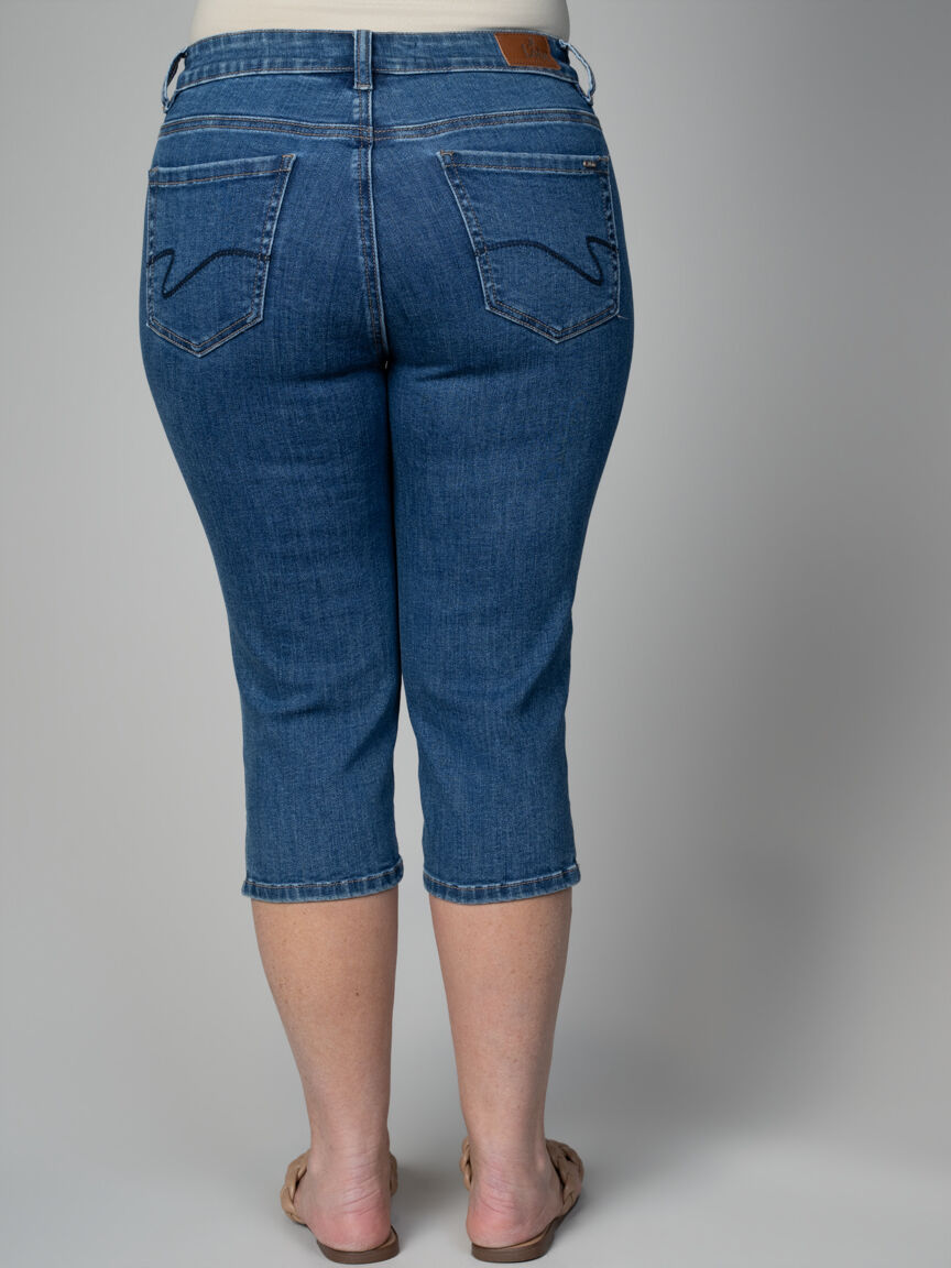 Alexane Slim Leg Denim Capri