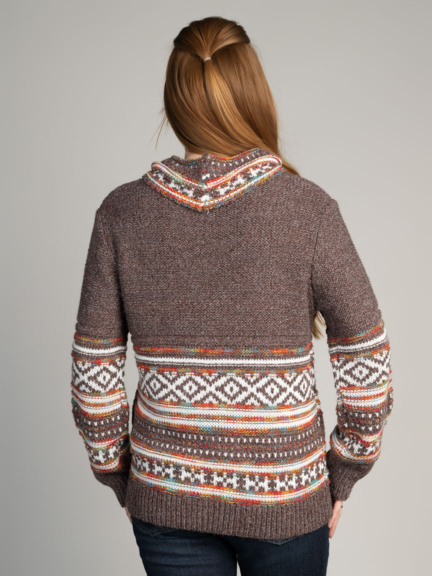 Nordic Knit Cowl Neck Sweater