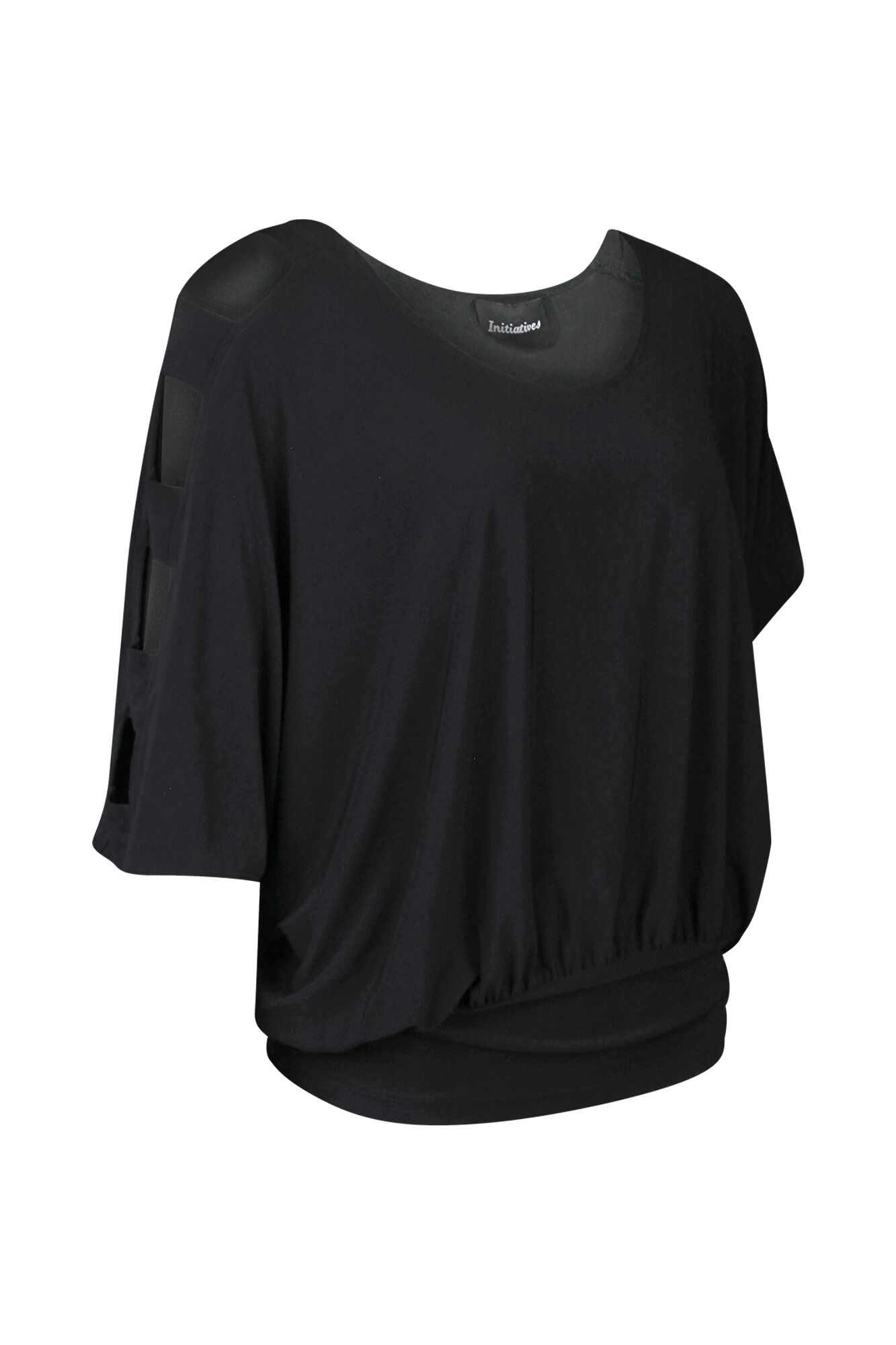 Dolman Sleeve with Banded Waist Top Image 1