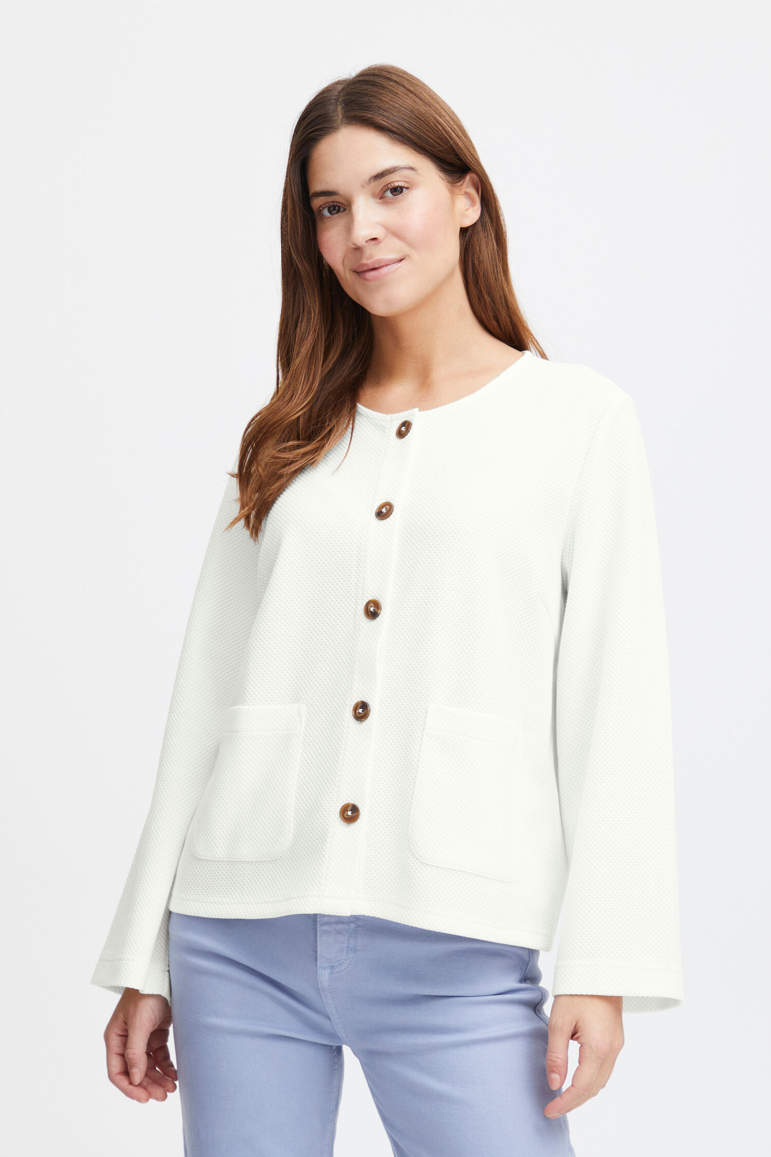 Waffle Knit Cardigan Image 1