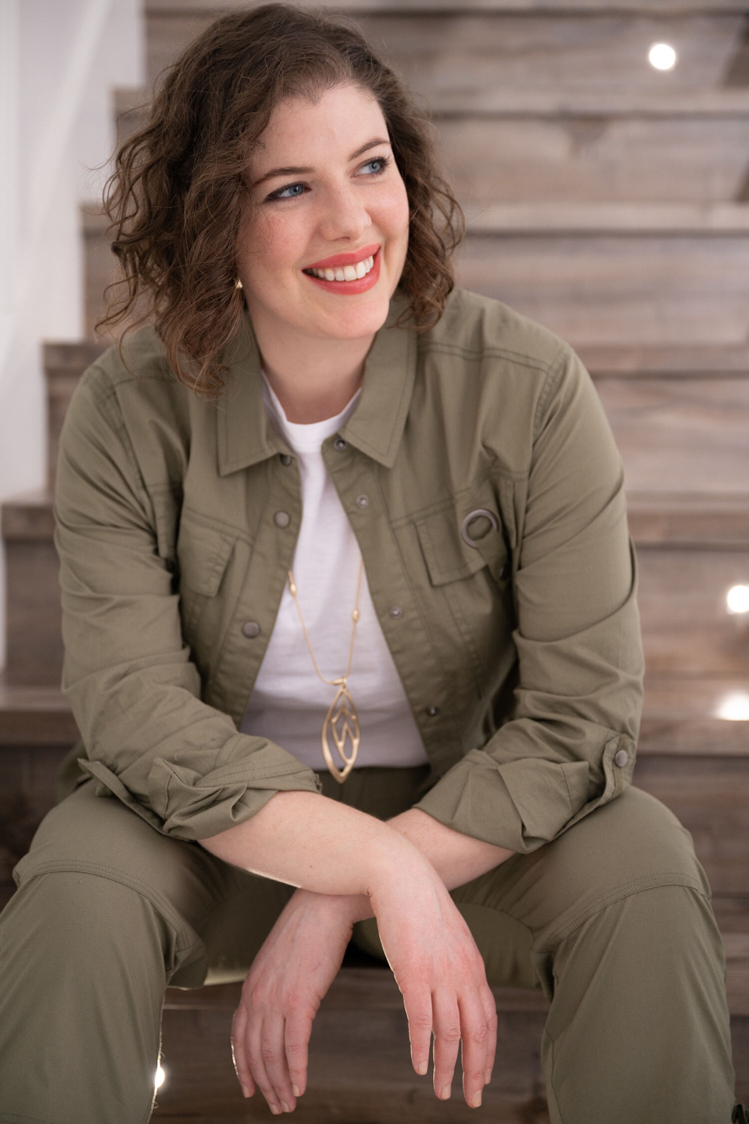 Snap Front Jacket with Drawstring Image 3