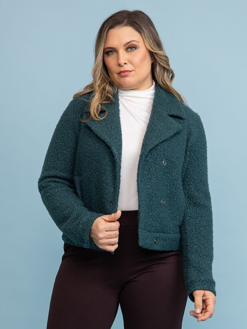 Hip Length Boucle Jacket Image 2