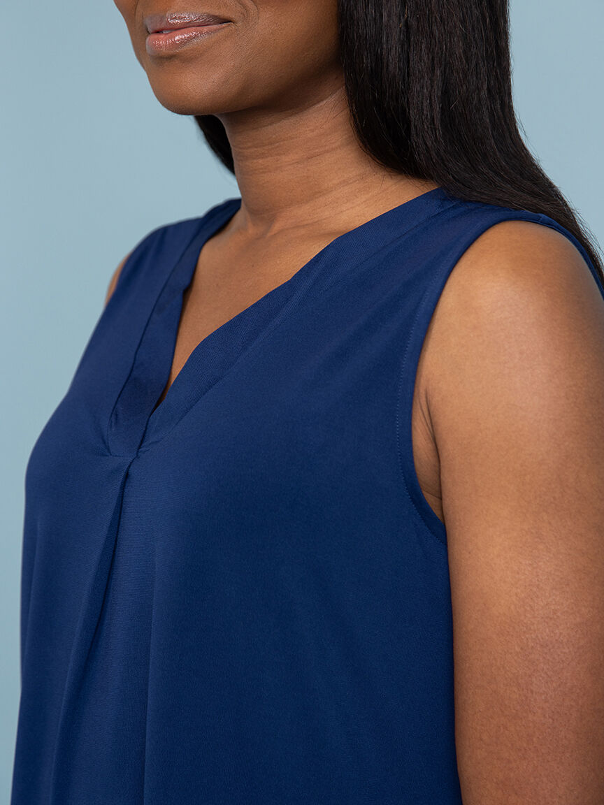 Classic Sleeveless V-Neck Top  Image 5