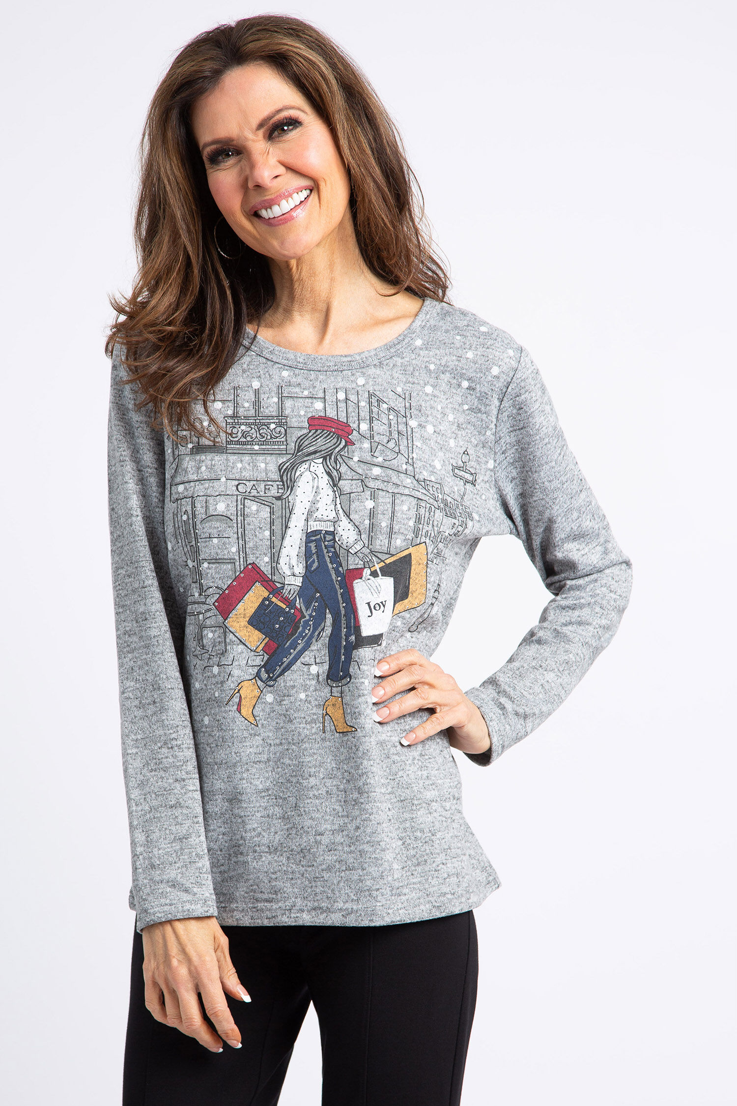 Long Sleeve Shopping Top Image 1