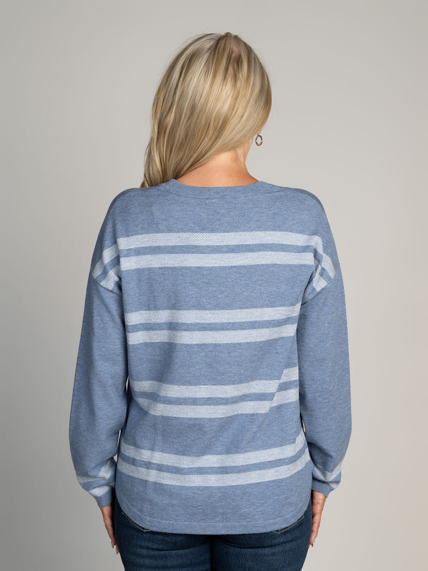 Foil Heart Crew Neck Sweater
