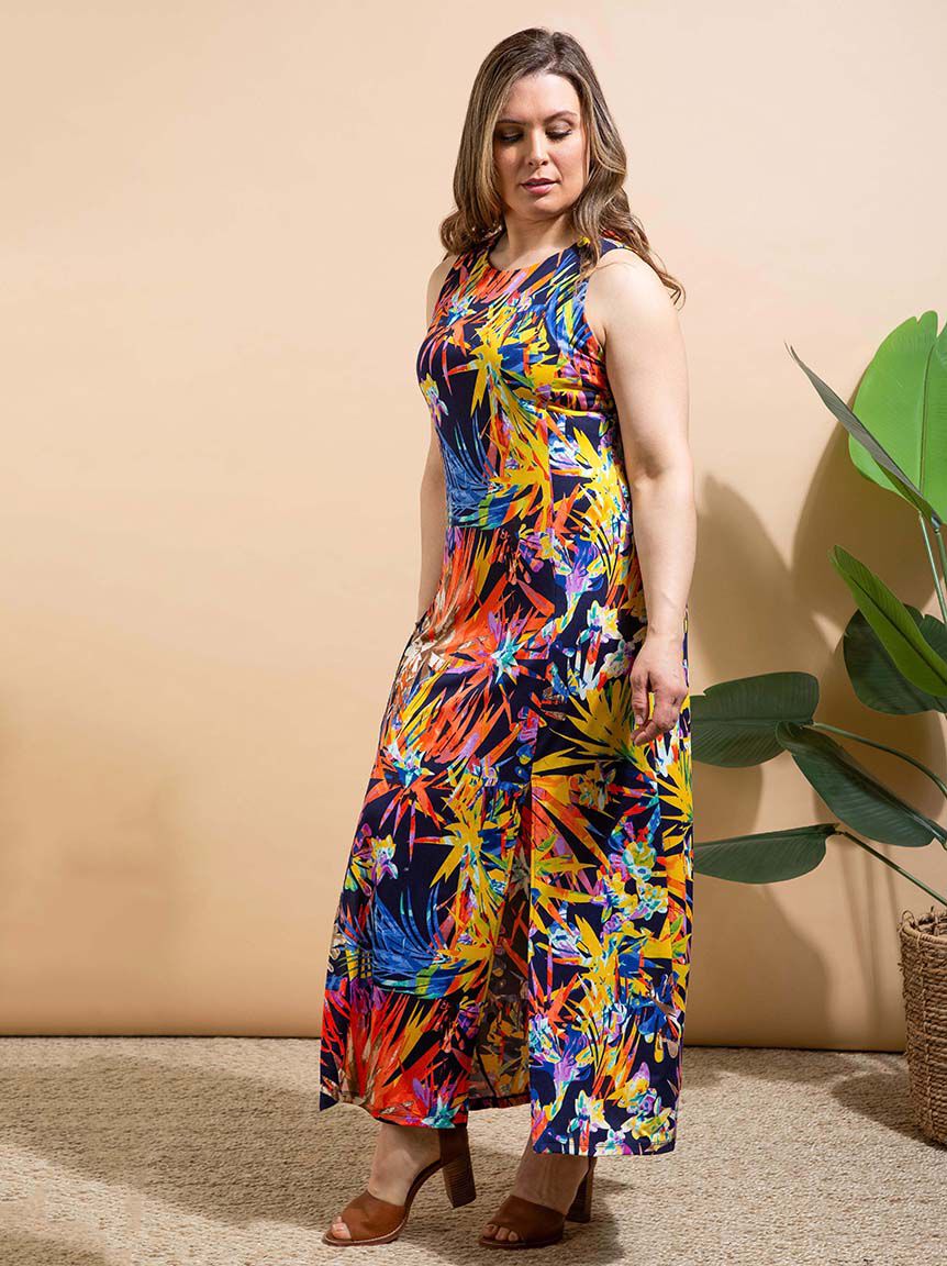 Vibrant Floral Maxi Dress Image 2