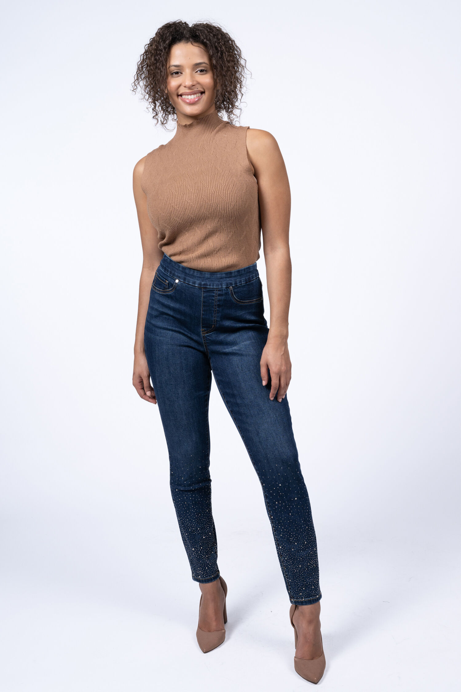 Pull-On Bling Jeans Image 1